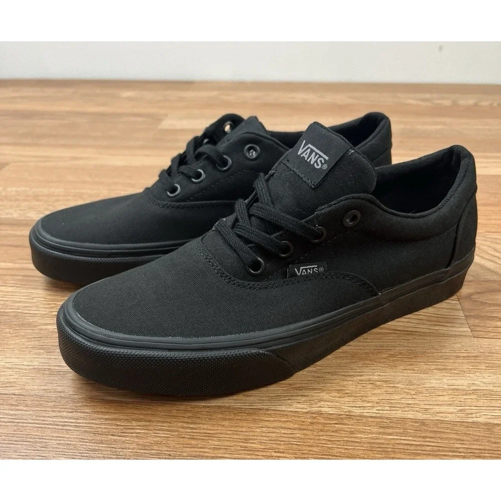 Vans Women's Doheny Canvas Sneakers Black/Black Size‎ 7 NEW in Box